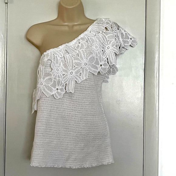 INC International Concepts Tops - INC Sz XL one shoulder embroidered top blouse